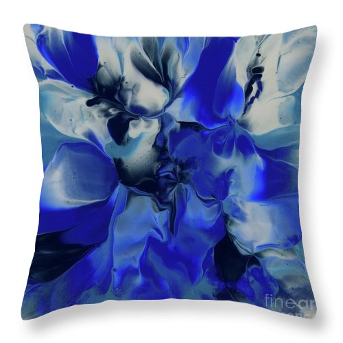 Flowers of Blue - Throw Pillow