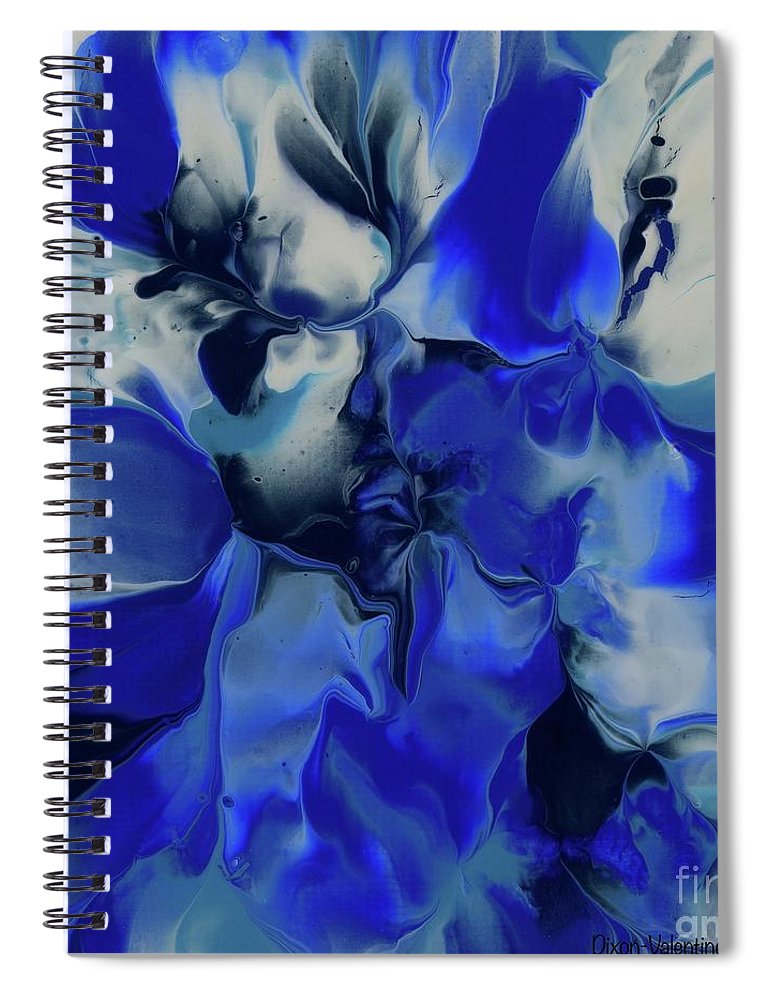 Flowers of Blue - Spiral Notebook