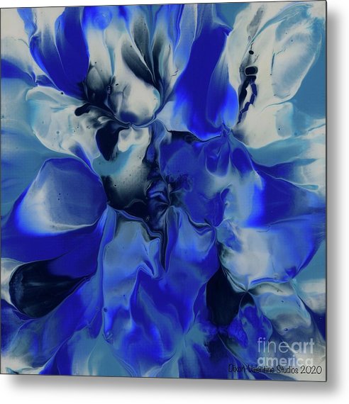 Flowers of Blue - Metal Print