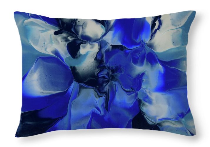 Flowers of Blue - Throw Pillow