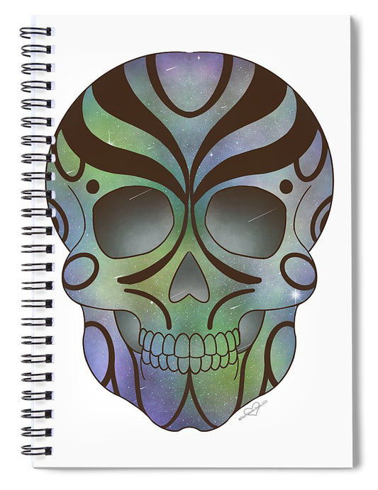 Galaxy Sugar Skull - Spiral Notebook