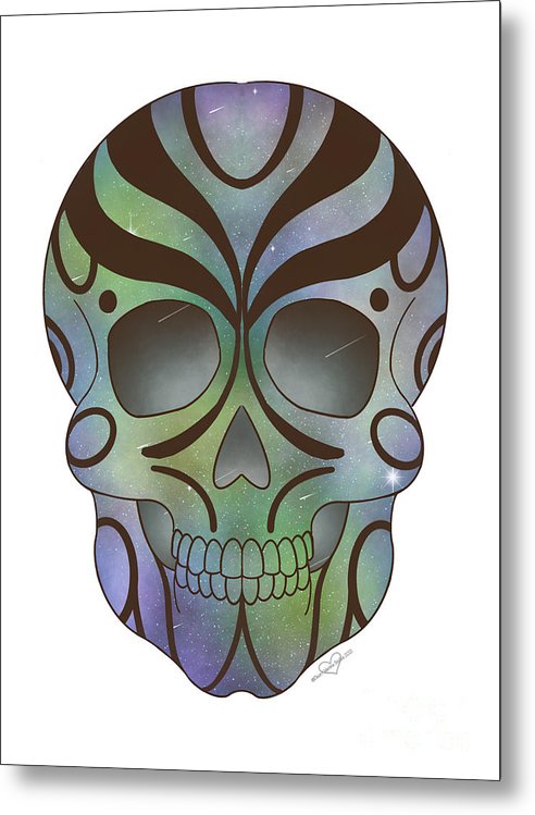 Galaxy Sugar Skull - Metal Print