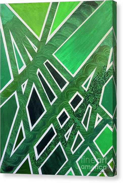 Geometric Green - Canvas Print