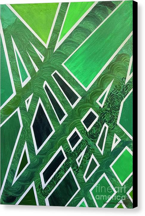 Geometric Green - Canvas Print