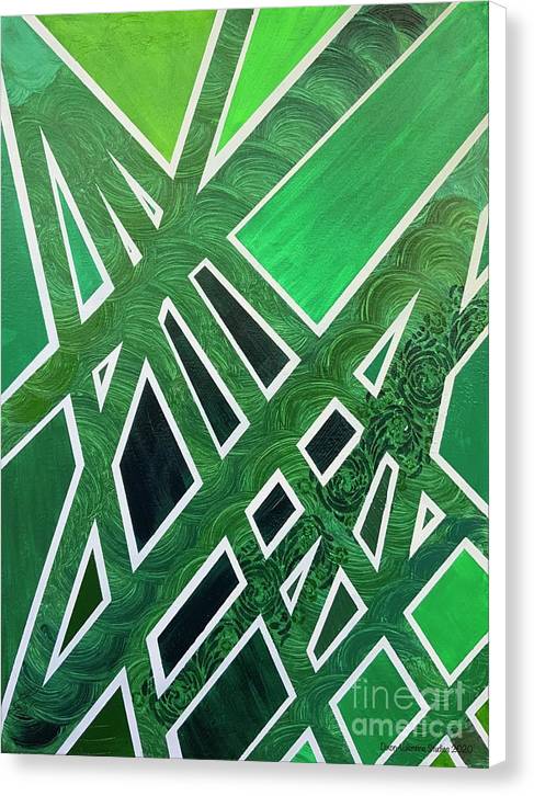 Geometric Green - Canvas Print