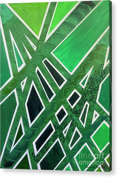 Geometric Green - Acrylic Print