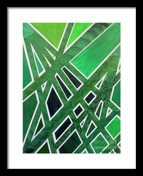 Geometric Green - Framed Print