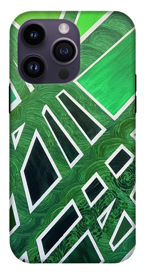 Geometric Green - Phone Case