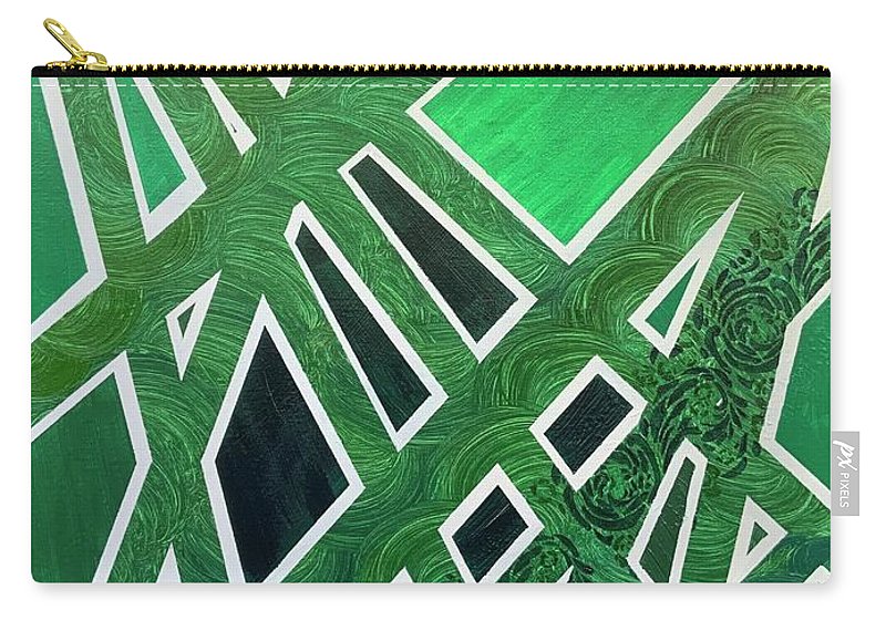 Geometric Green - Zip Pouch