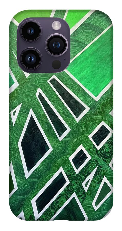 Geometric Green - Phone Case