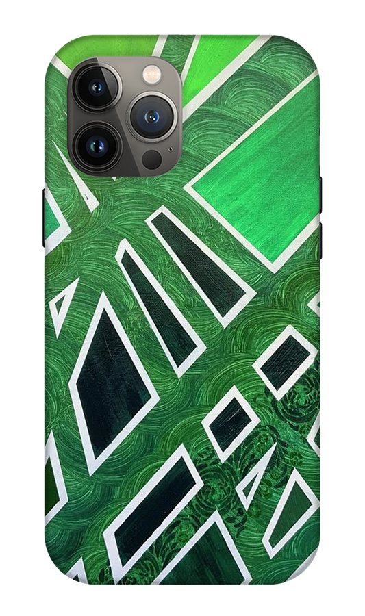 Geometric Green - Phone Case