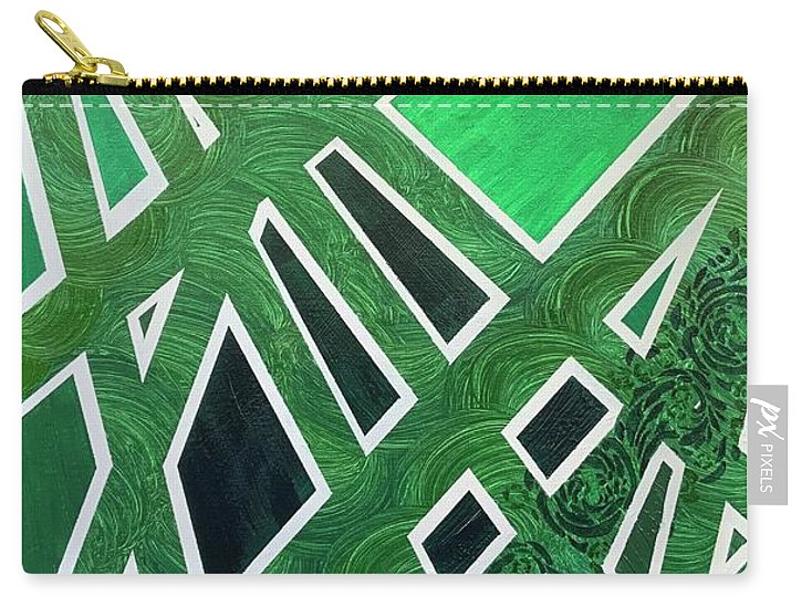 Geometric Green - Zip Pouch