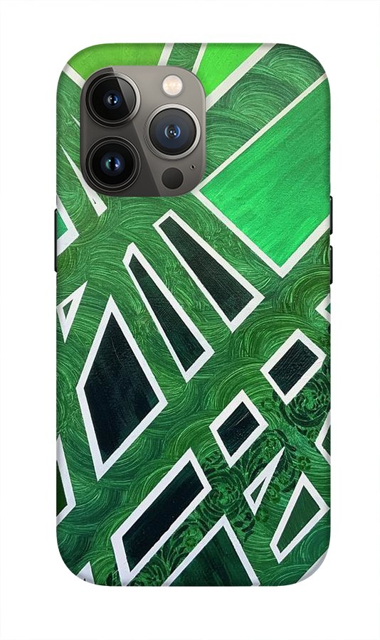 Geometric Green - Phone Case