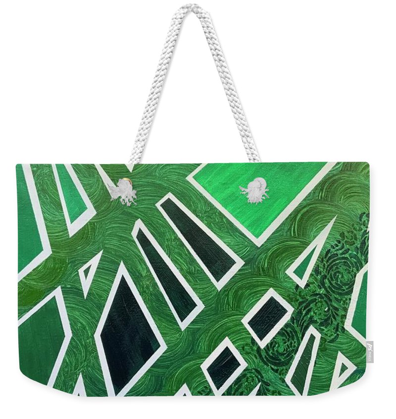 Geometric Green - Weekender Tote Bag