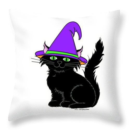 Halloween Kitten - Throw Pillow
