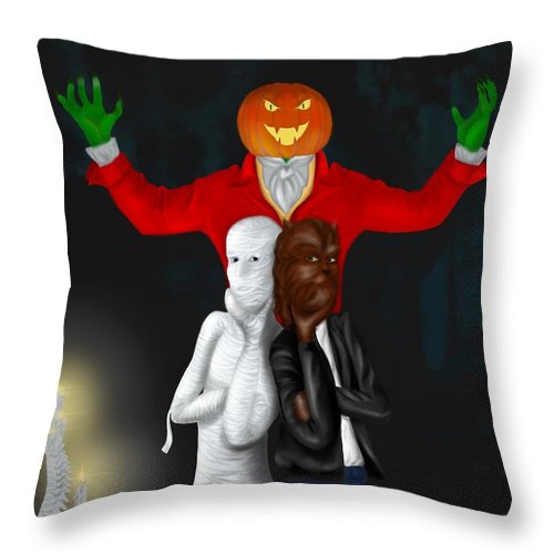 Cool Ghouls - Throw Pillow