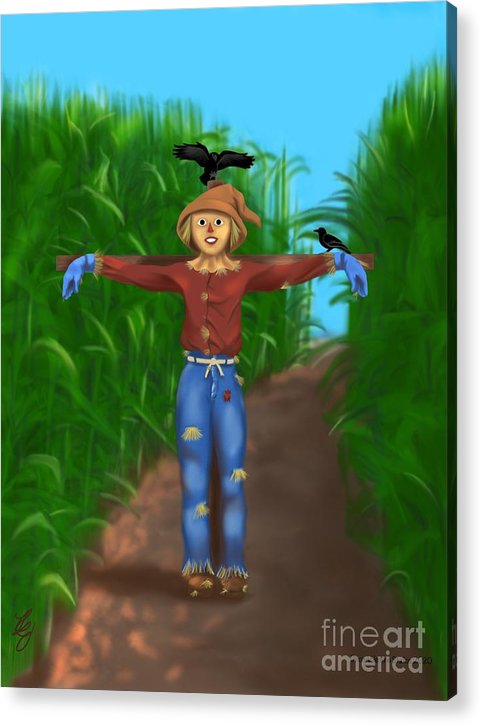 Happy Scarecrow - Acrylic Print