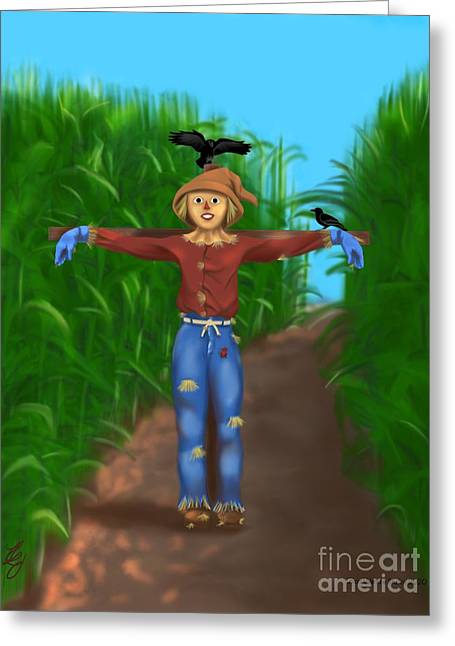 Happy Scarecrow - Greeting Card