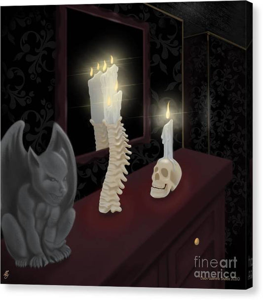 Haunted Candle Light - Canvas Print