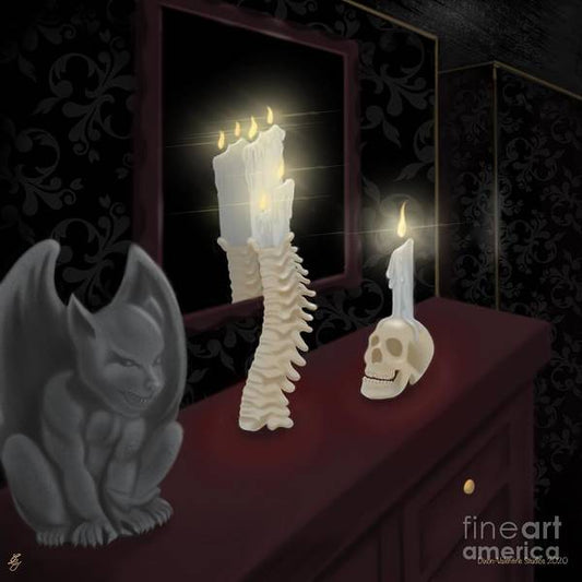 Haunted Candle Light - Art Print