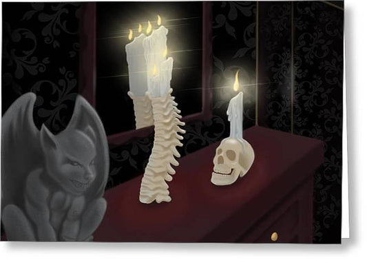 Haunted Candle Light - Greeting Card