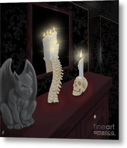 Haunted Candle Light - Metal Print