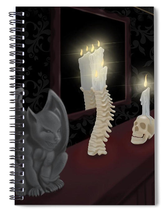 Haunted Candle Light - Spiral Notebook