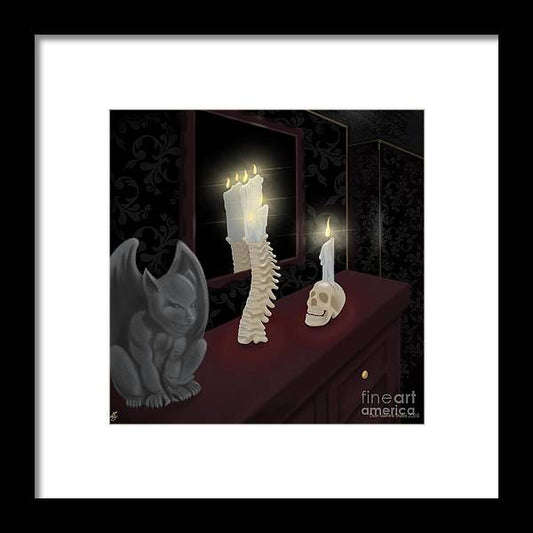 Haunted Candle Light - Framed Print