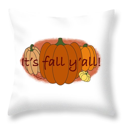 It's Fall Y'all - Throw Pillow