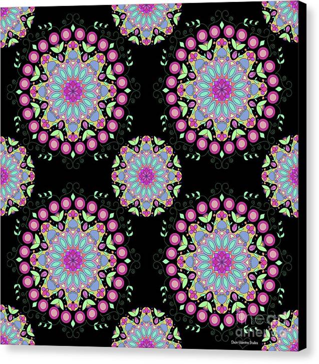 Pink Rose Mandala - Canvas Print