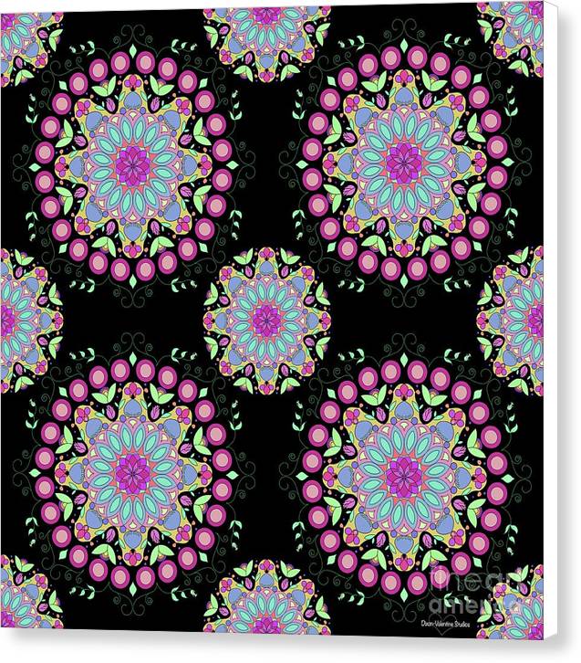 Pink Rose Mandala - Canvas Print