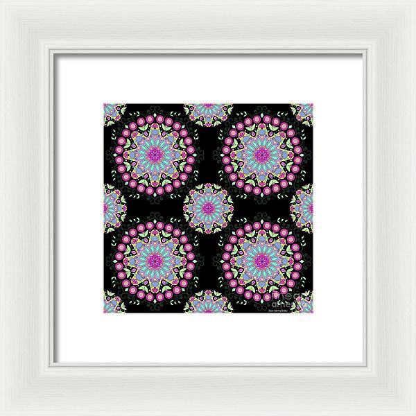 Pink Rose Mandala - Framed Print