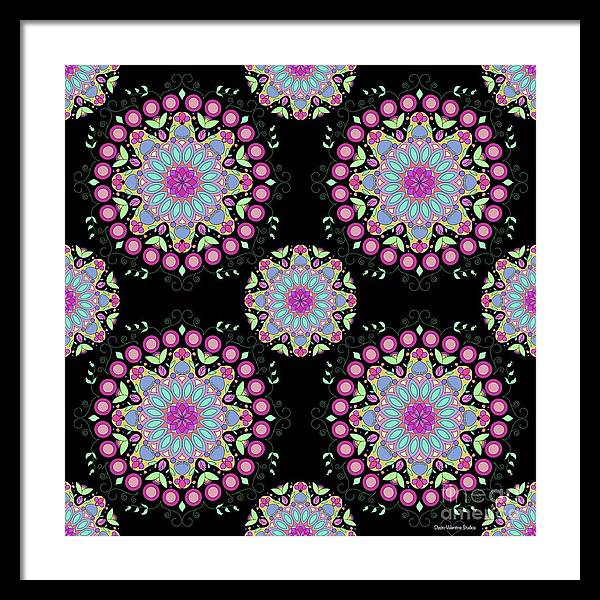 Pink Rose Mandala - Framed Print