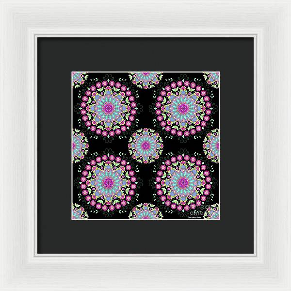 Pink Rose Mandala - Framed Print