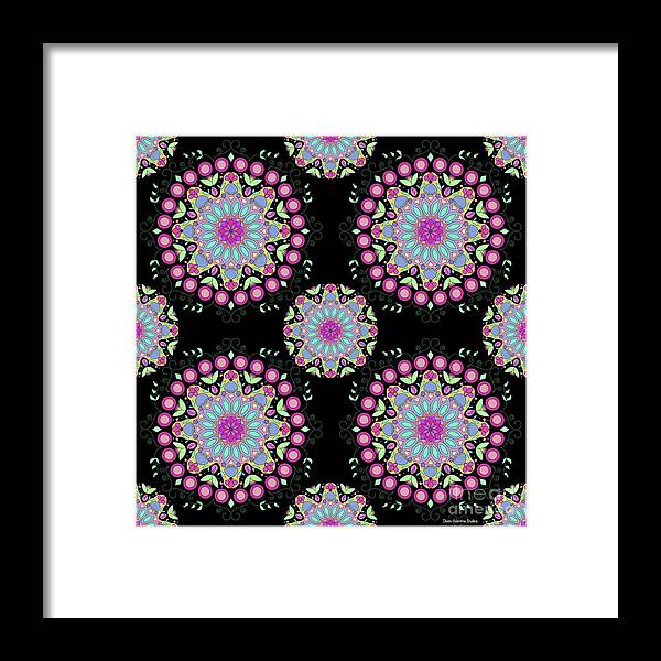 Pink Rose Mandala - Framed Print