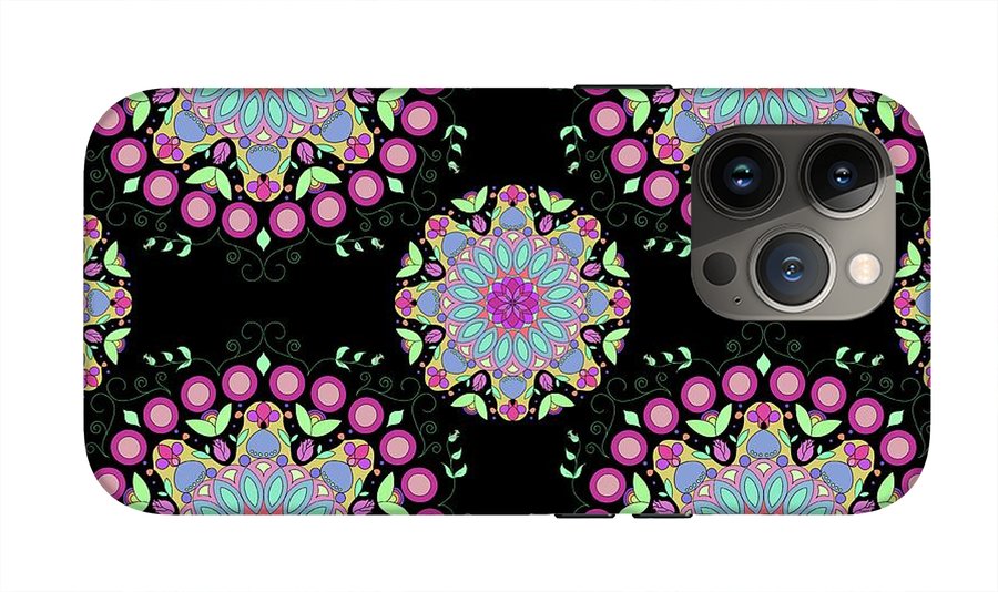 Pink Rose Mandala - Phone Case