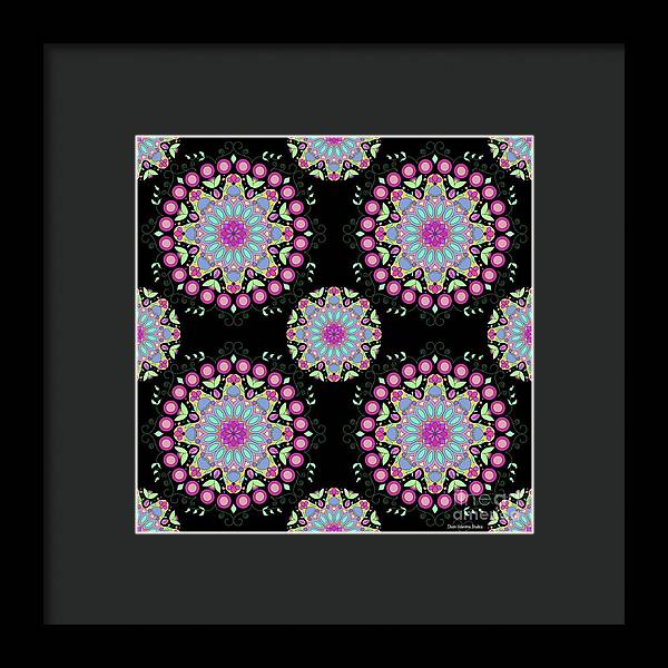 Pink Rose Mandala - Framed Print