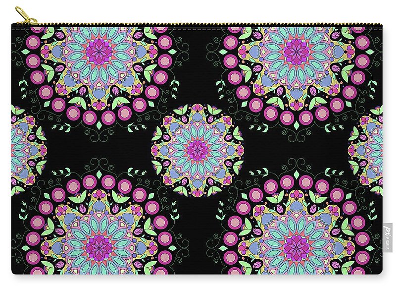 Pink Rose Mandala - Zip Pouch