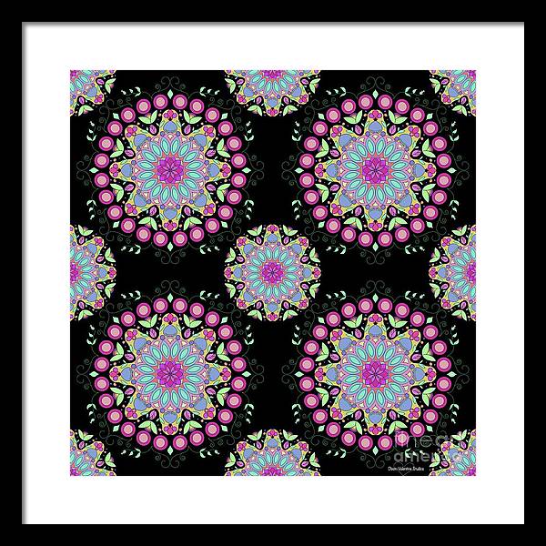 Pink Rose Mandala - Framed Print