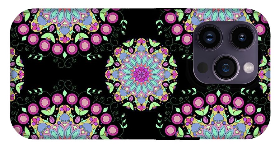 Pink Rose Mandala - Phone Case