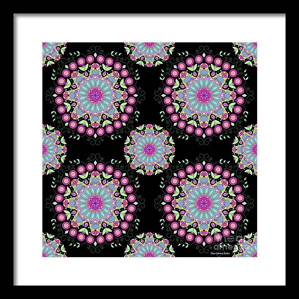 Pink Rose Mandala - Framed Print