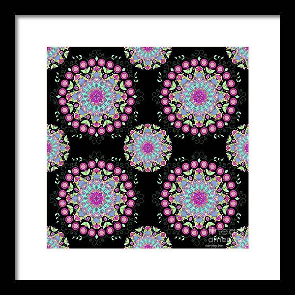 Pink Rose Mandala - Framed Print