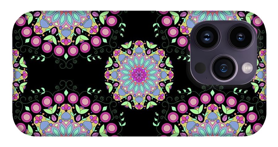 Pink Rose Mandala - Phone Case