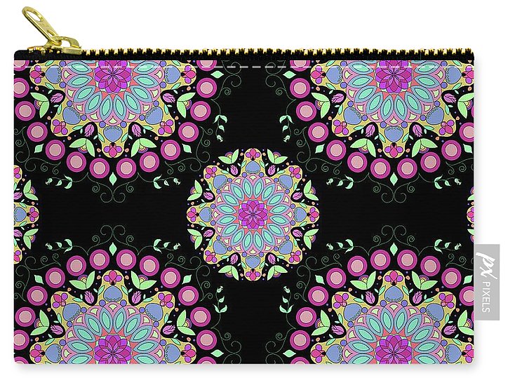 Pink Rose Mandala - Zip Pouch