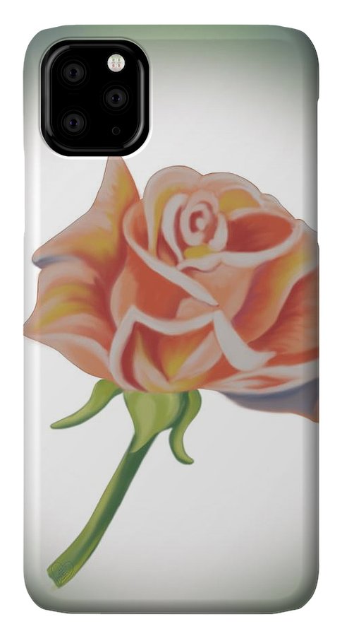 Single Pink Rose - Phone Case