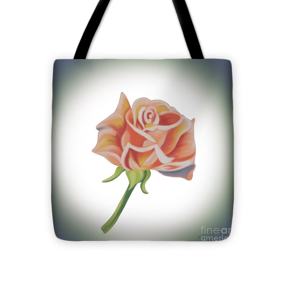 Single Pink Rose - Tote Bag