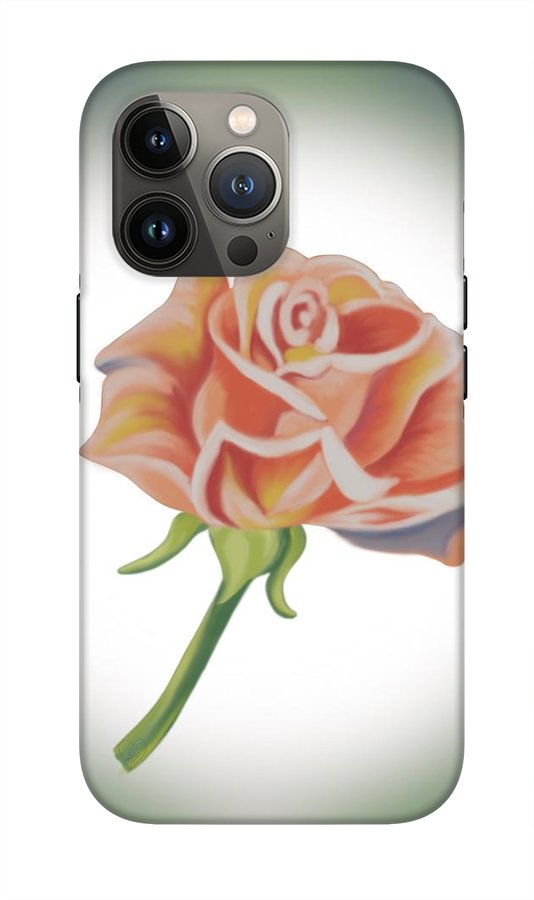 Single Pink Rose - Phone Case