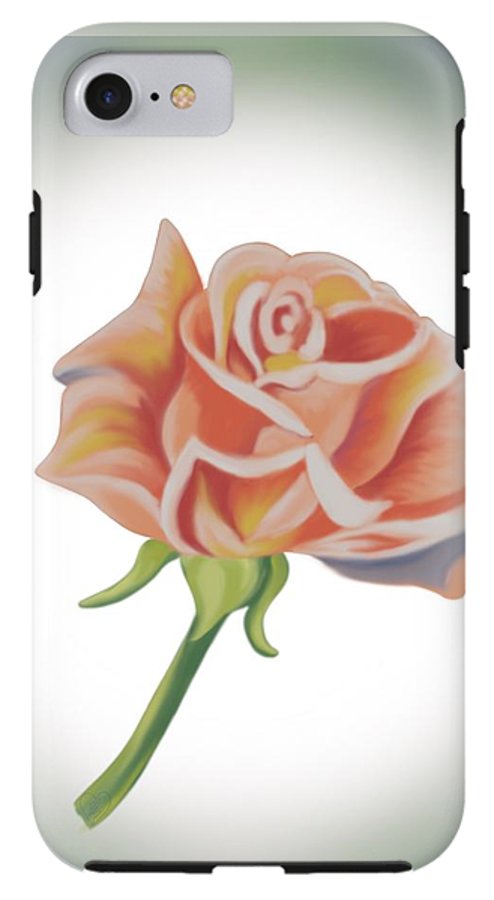 Single Pink Rose - Phone Case