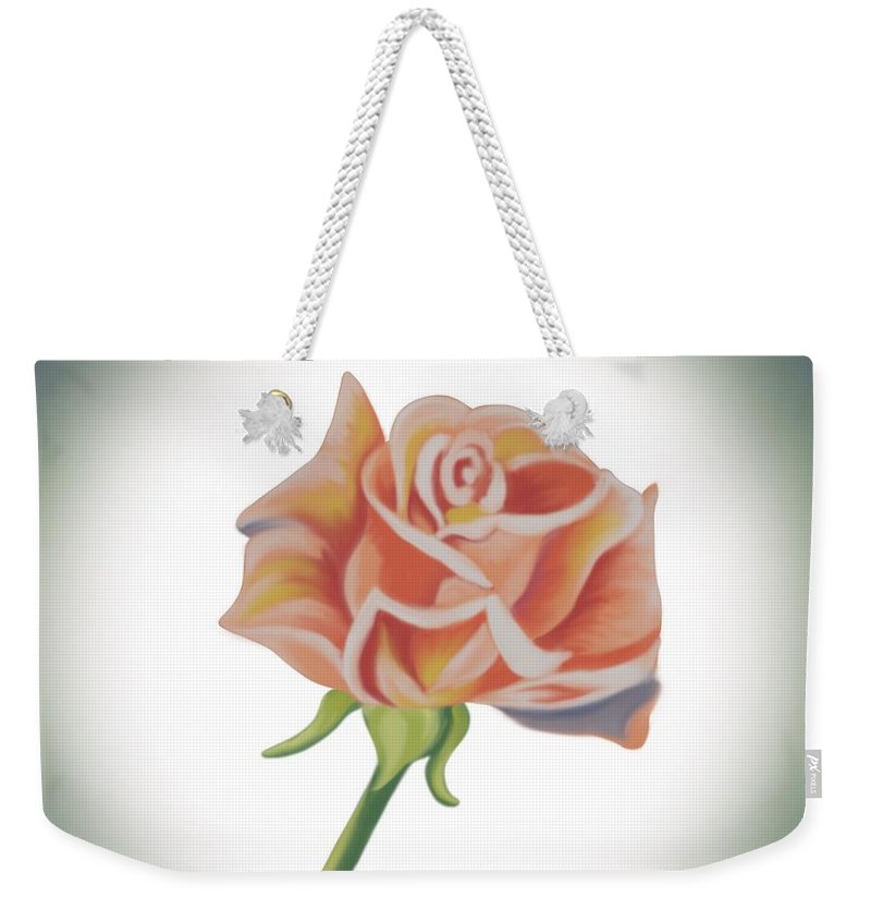 Single Pink Rose - Weekender Tote Bag