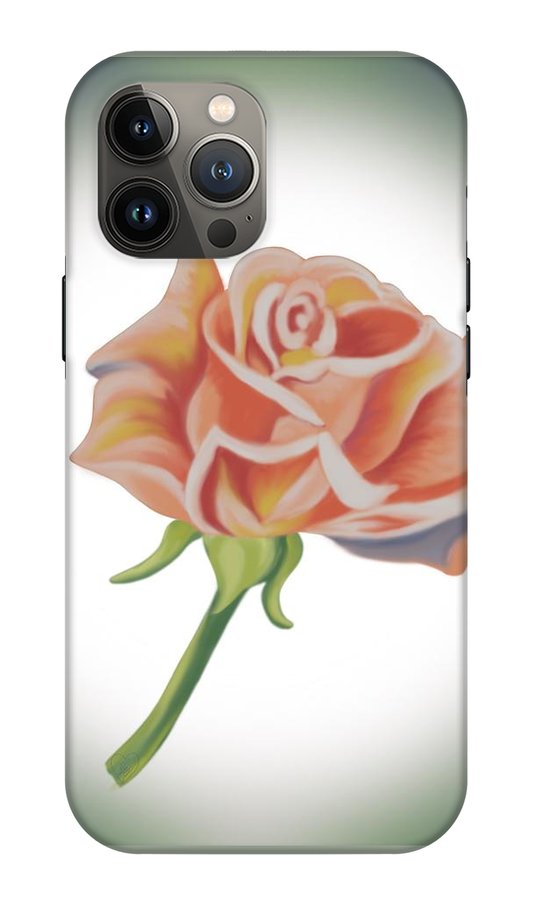 Single Pink Rose - Phone Case